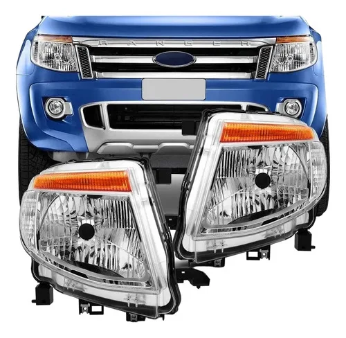 Farol Ford Ranger 2013 2014 2015 2016 Mascara Cromada