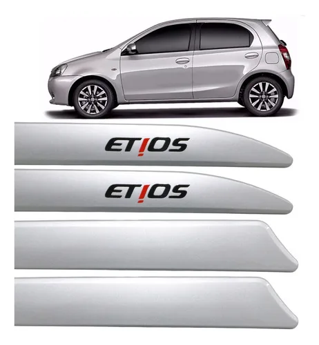 Jogo Friso Lateral Etios 2013 2014 2015 2016 2017 Prata Soul