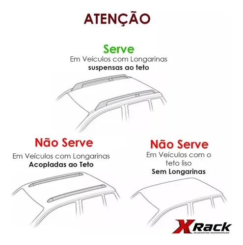 Imagem do produto Par De Travessa Larga + Bagageiro Maleiro Gradeado 100 X 80