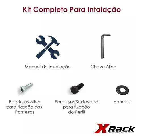 Imagem do produto Par De Travessa Larga + Bagageiro Maleiro Gradeado 100 X 80