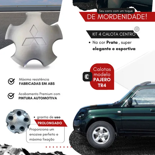 Imagem do produto Jogo Calota Centro Miolo Roda Prata Pajero Tr4 2006 -2009