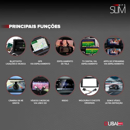 Imagem do produto Central Multimidia Mp5 Slim Mitsubishi Pajero Full 97 98 99