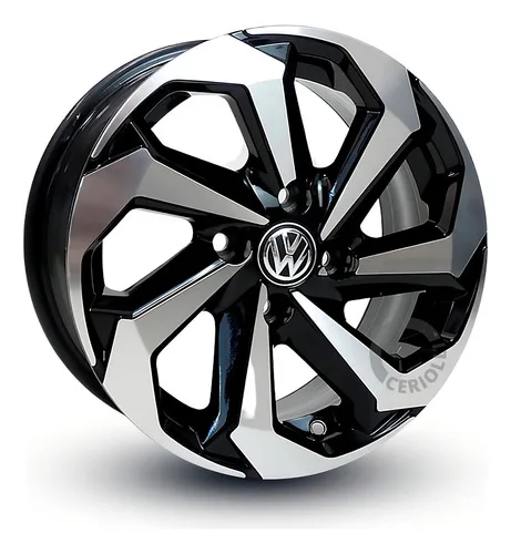 Jogo de Rodas Esportivas KRMai Aro 14 4x100 Modelo Tarântula Preto Diamantado