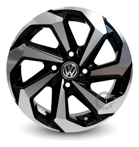 Imagem do produto Rodas Tarantula Aro 14 Volkswagen Voyage Gol Up + Bicos Cor Preto Diamantado 4x100