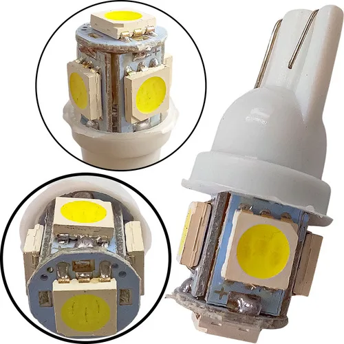 Imagem do produto Par Lampada Farol Farolete Lanterna Meia Luz Pingo T10