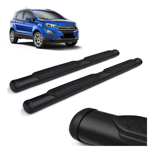 Par Estribo Oblongo Aço Carbono Preto Ecosport 2015 2016