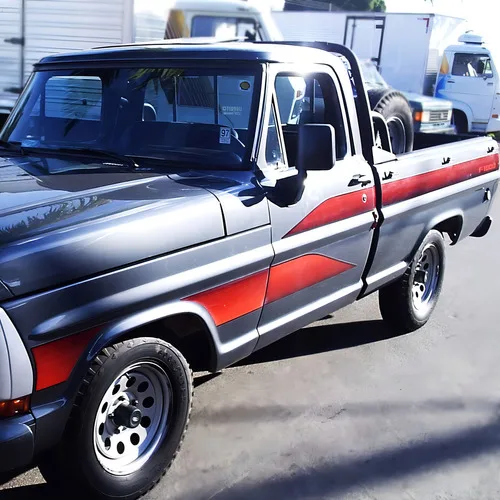 Imagem do produto Faixa Ford F-1000 1989 Adesivo Vermelho Lateral Cab Simples