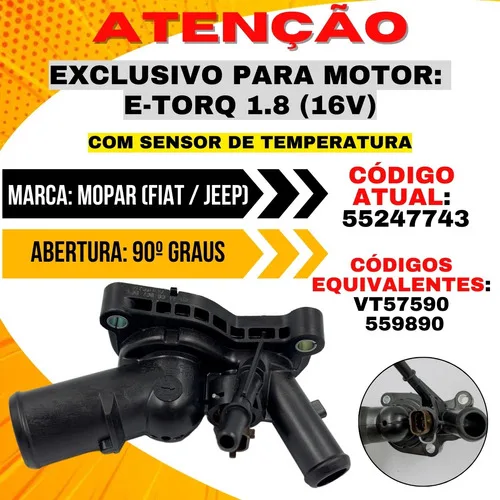 Imagem do produto Válvula Termostática E-torq 1.8 Flex Original Fiat 55247743