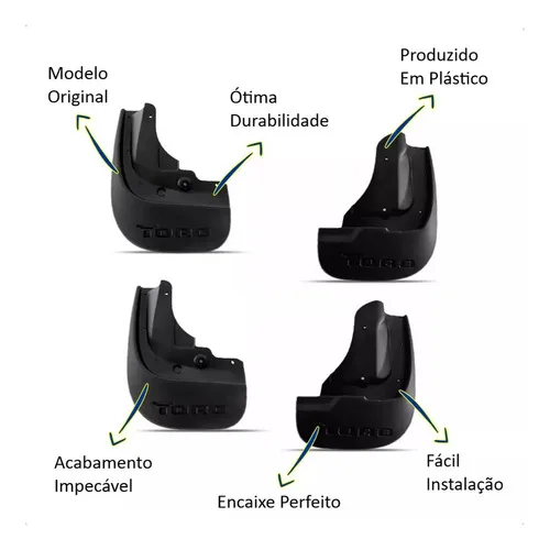 Imagem do produto Kit Lameiro Apara Para Barro Flap Modelo Original Fiat Toro