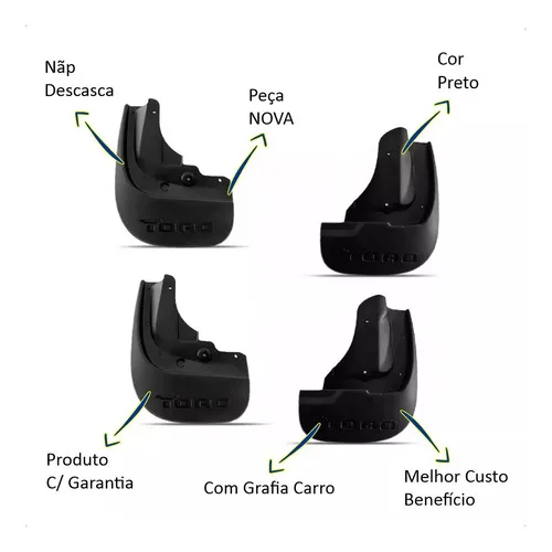 Imagem do produto Kit Lameiro Apara Para Barro Flap Modelo Original Fiat Toro