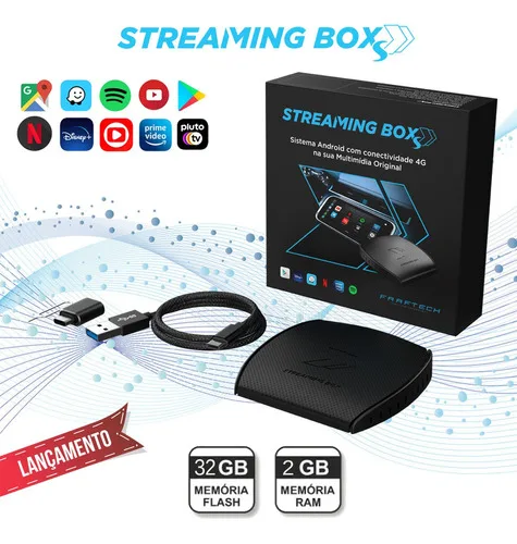 Imagem do produto Streaming Box S Faaftech Android Carplay Desbloqueio Tela