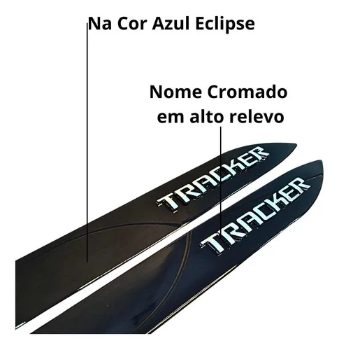 Imagem do produto Jogo Friso Tracker Nome Cromado Alto Relevo Cores Originais
