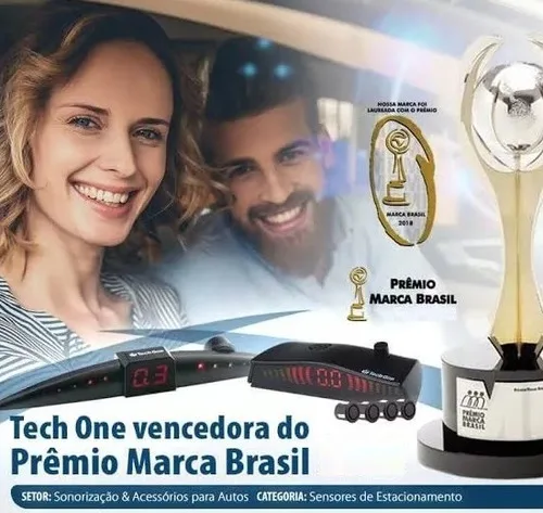 Imagem do produto Sensor Estacionamento Ré 4 Sensores Display Cores Tech One