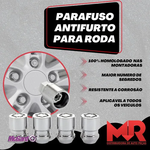 Imagem do produto Kit Parafuso Antifurto Roda Original Corolla Cross 2024 2025
