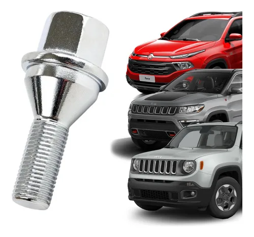 Parafuso Unidade Cromado Roda Jeep Renegade Compass Original