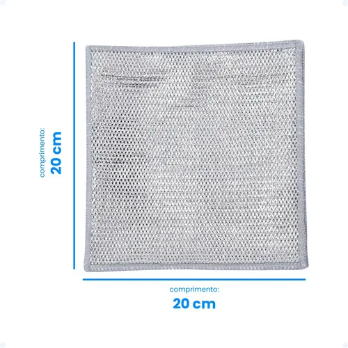 Imagem do produto Kit 5 Pano De Limpeza Para Fogão Magico Multiuso De Arame Cor Prateado