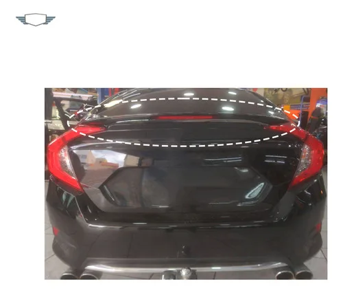 Imagem do produto Acessórios Honda Civic G10 2019 A 2022 Aerofolio Preto Black