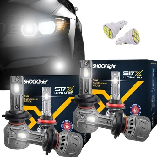 4x Lampadas Ultra Led Farol E Milha 11000 Lumens Canbus