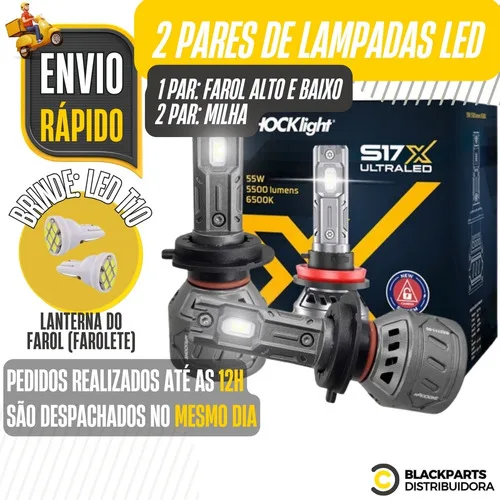 Imagem do produto 4x Lampadas Ultra Led Farol E Milha 11000 Lumens Canbus