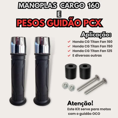 Imagem do produto Peso Pezinho Guidao Oco Bucha Pcx Titan 160 Cromado Manopla