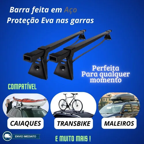 Imagem do produto Rack De Teto Bagageiro Aço Fiat Uno 4 Portas 1990 A 2013