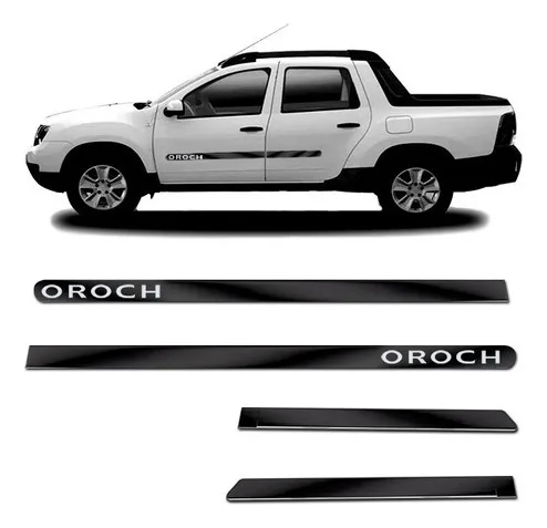 Imagem do produto Friso Lateral Black Preto Brilhante Oroch 2019 2020 Largo