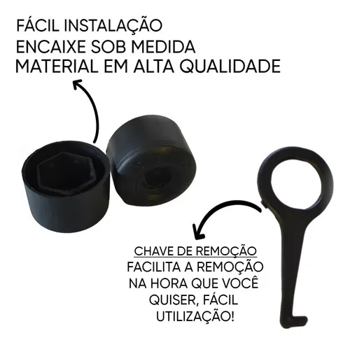 Imagem do produto Kit 20 Capas Parafusos 17 Mm Roda Carro Da Volkswagen