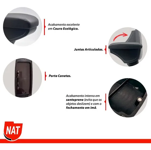 Imagem do produto Apoio De Braço Encosto Honda New Fit Ano 2009 À 2014 Couro