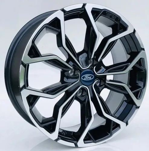 Rodas Ford Fiesta Ka Ecosport Aro 15 4x108 (jogo) + Bicos Cor Preto Com Diamantado
