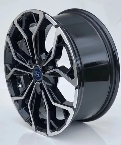 Imagem do produto Rodas Ford Fiesta Ka Ecosport Aro 15 4x108 (jogo) + Bicos Cor Preto Com Diamantado