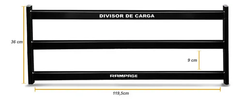 Imagem do produto Divisor/separador Cargas Caçamba Reforçado Rampage 2023 2024