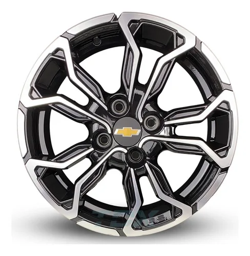 Imagem do produto Rodas Chevrolet Cobalt Celta Onix Aro 15 4x100 (jogo) +bicos Cor Preto Com Diamantado