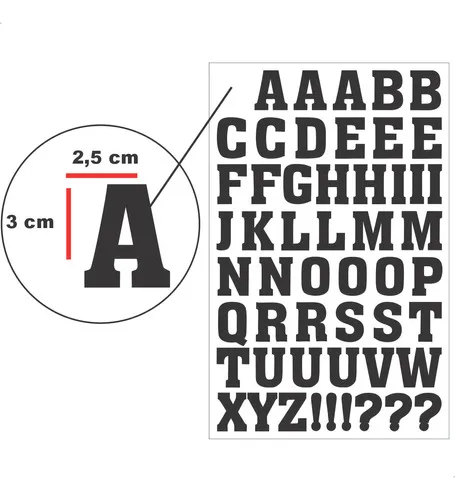 Imagem do produto Adesivo Letras Alfabeto Completo Escrever Palavras Pratico