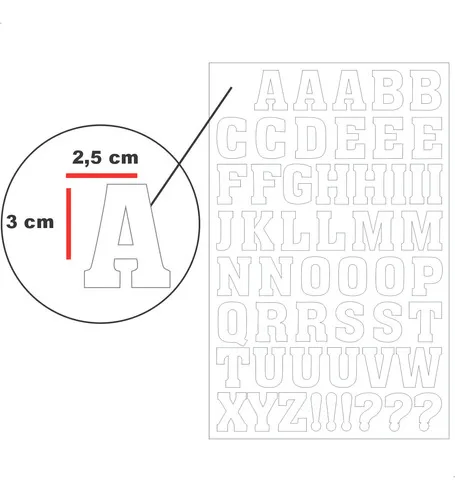 Imagem do produto Adesivo Letras Alfabeto Completo Escrever Palavras Pratico