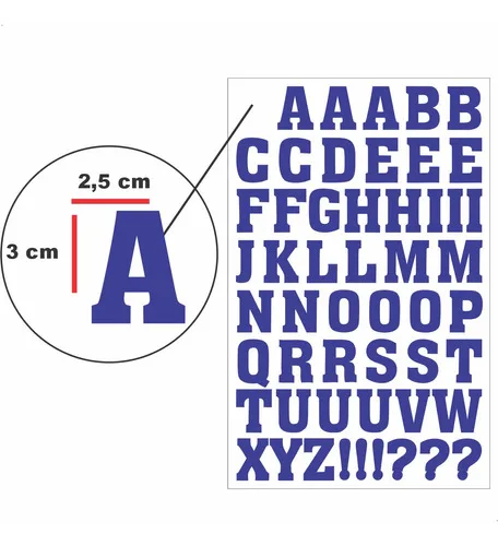 Imagem do produto Adesivo Letras Alfabeto Completo Escrever Palavras Pratico