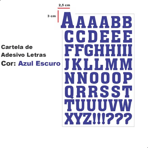 Imagem do produto Adesivo Letras Alfabeto Completo Escrever Palavras Pratico
