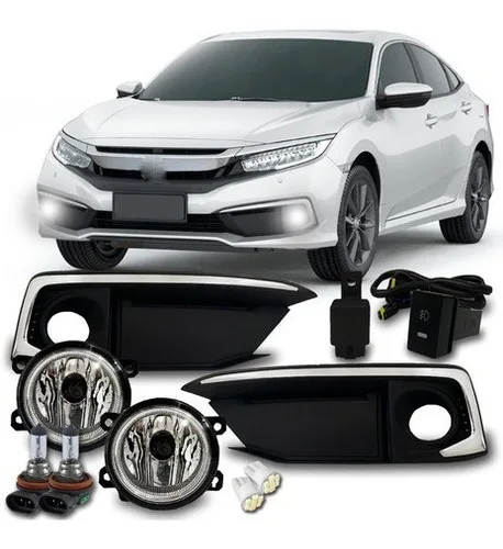 Kit Farol Milha Neblina Civic G10 2019/2020 Lx Bt Mod Origi