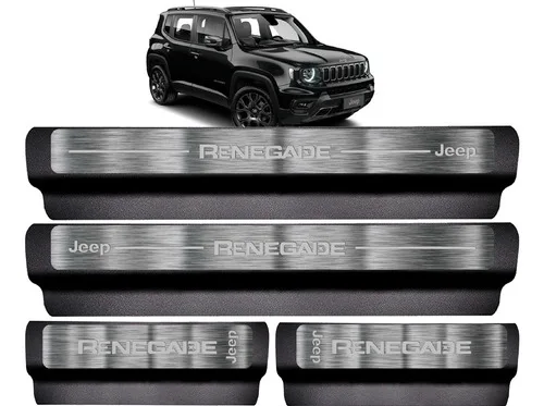 Imagem do produto Soleira Aço Inox Premium + Vinil P/ Jeep Renegade