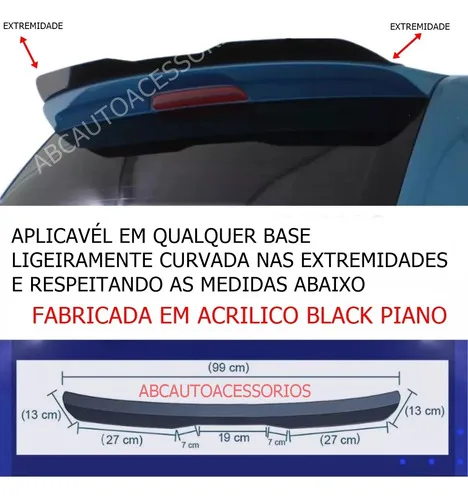 Imagem do produto Aerofólio Nivus Adaptavel Autocolante Acrilico Black Piano