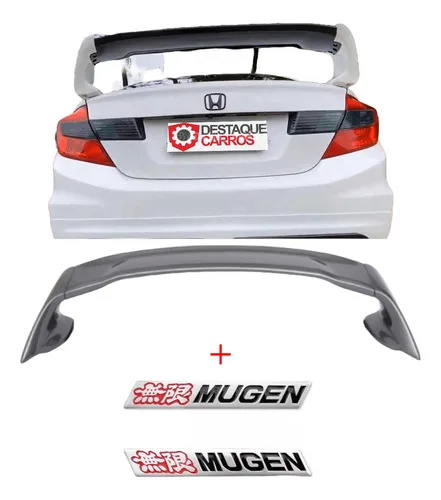 Aerofólio Mugen Civic G9 C/ Emblema Mugen - Sem Pintura