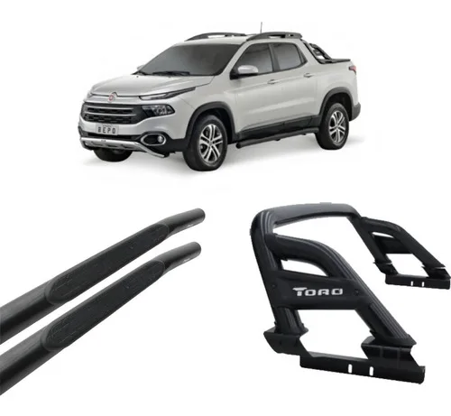 Imagem do produto Kit Fiat Toro Santo Antonio E Estribo Preto 2016 Até 2023
