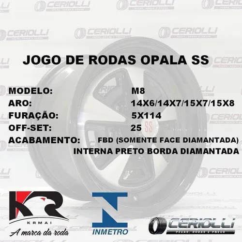 Imagem do produto Roda Opala Ss Caravan R14 14x6 Ou 14x7 Unidade