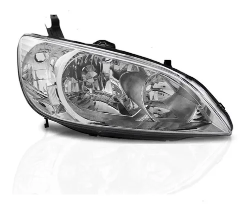 Imagem do produto Par De Farol Cromado Honda Civic 2004 2005 2006 04 05 06
