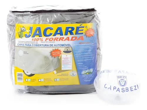 Capa De Cobrir Carro Jacaré 100% Forrada G Cinza Bezi