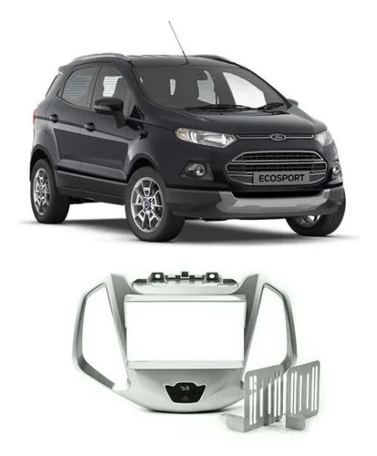 Moldura 2 Din Prata Ford Ecosport 2013 A 2017 Padrão Japonês
