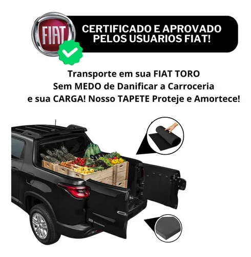 Imagem do produto Protetor Caçamba Fiat Toro Emborrachado Super Resistente