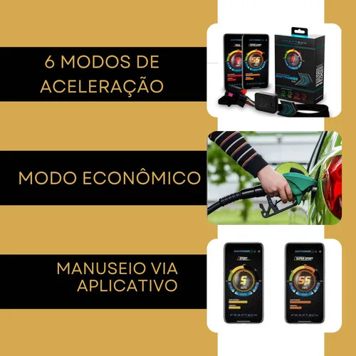 Imagem do produto Pedal Shiftpower Chip Delay Acelerador App 6.4+ Modo Eco Gas
