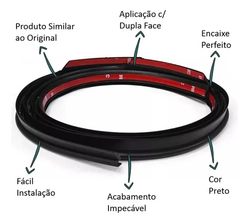 Imagem do produto Par Borracha Pingadeira Friso Teto Parati G3 G4 C/ Bageiro