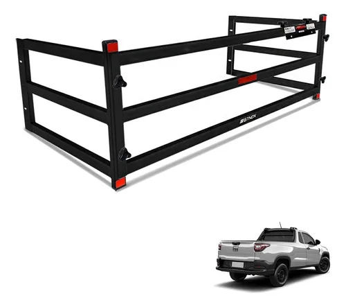 Extensor De Caçamba Strada 2023 2024 Divisor Ed Preto