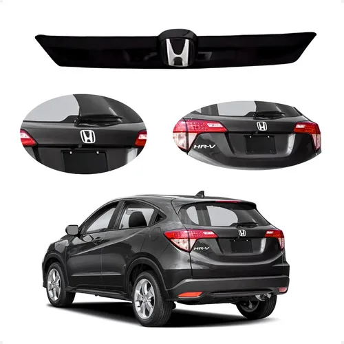 Aplique Black Piano Tampa Porta Malas Honda Hrv 2016